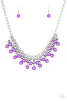 Friday Night Fringe Purple Paparazzi Necklace