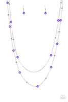 Beach Party Pageant - Purple Paparazzi Necklace