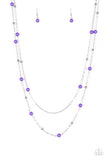 Beach Party Pageant - Purple Paparazzi Necklace