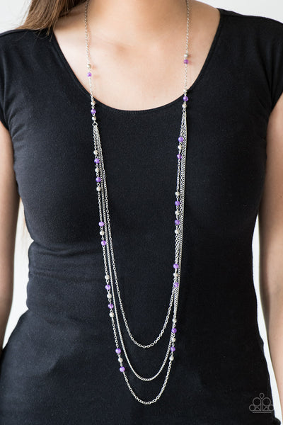 Colorful Cadence - Purple Paparazzi Necklace