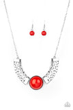 Egyptian Spell - Red Paparazzi Necklace
