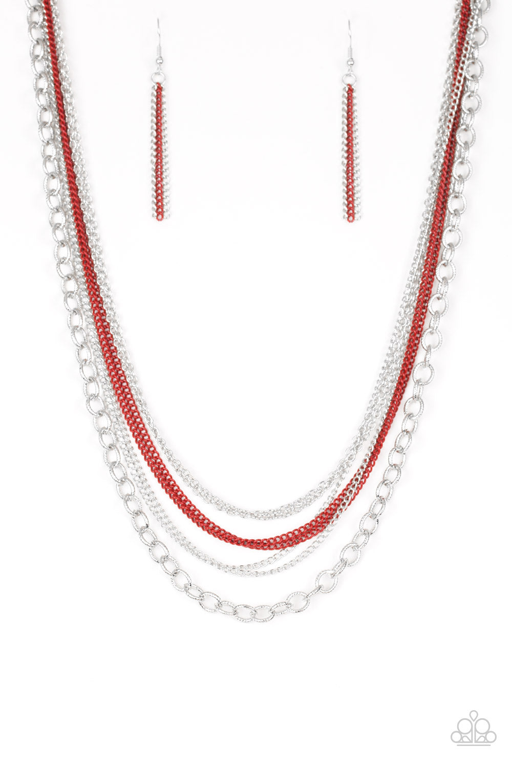 Intensely Industrial - Red Paparazzi Necklace