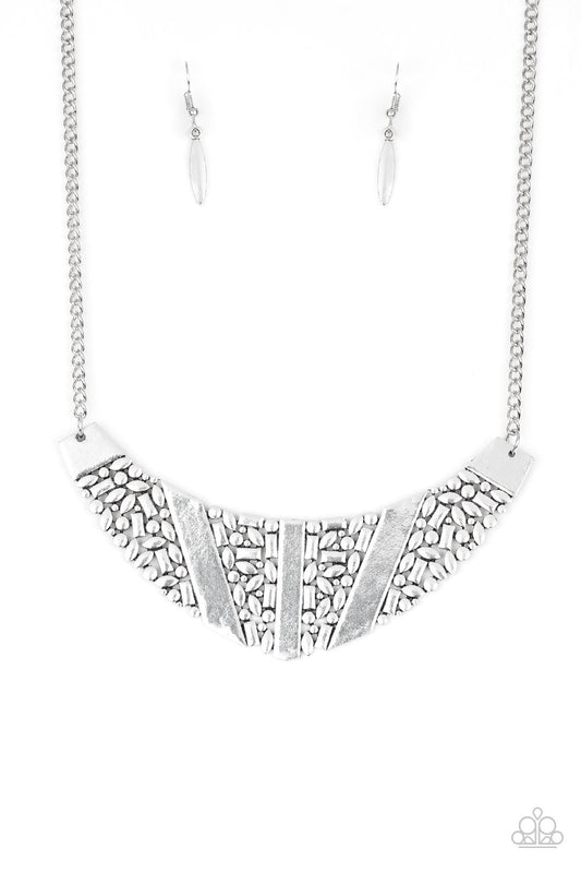 Terra Trailbreaker Silver Paparazzi Necklace