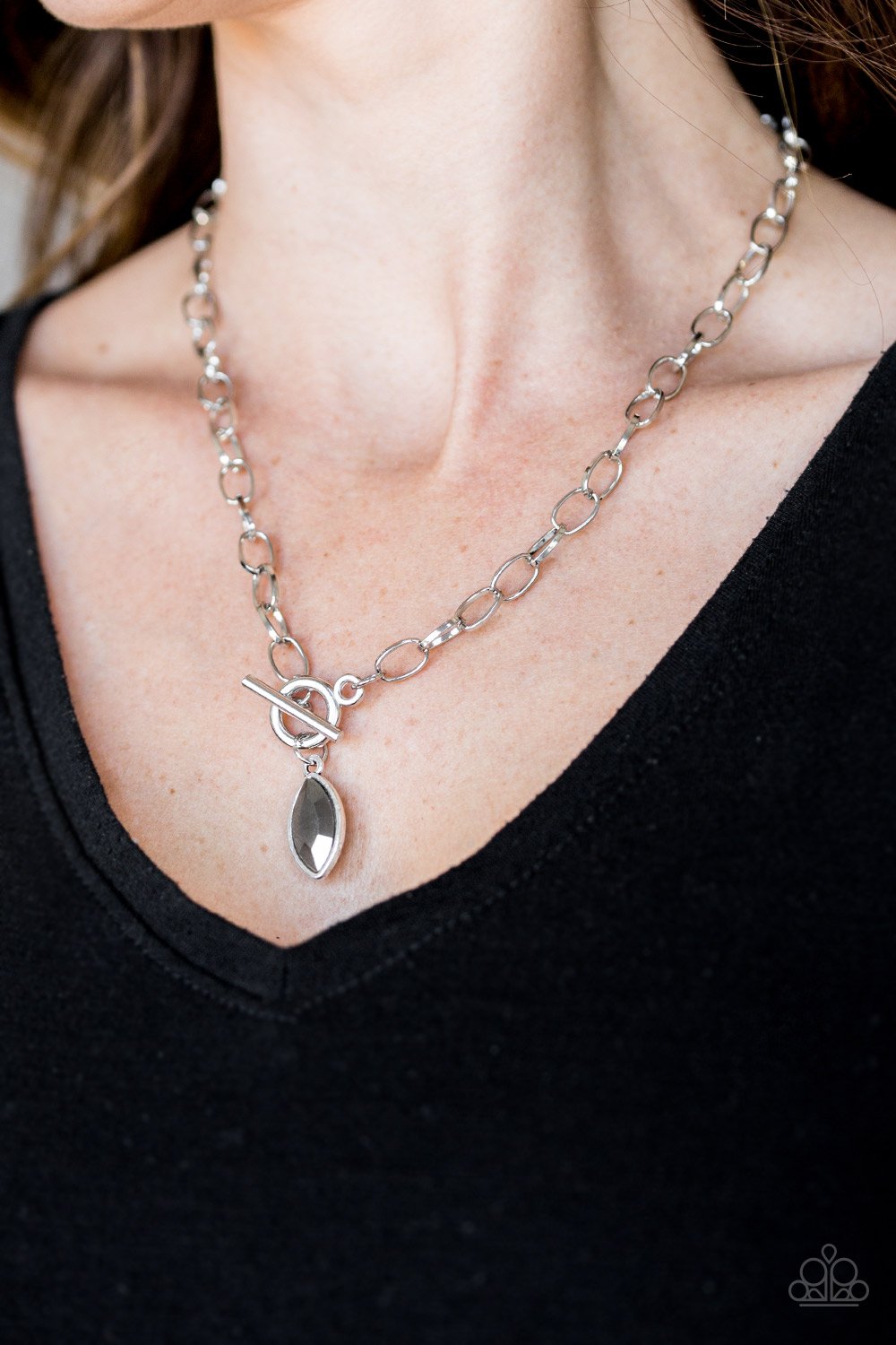 Club Sparkle Silver Paparazzi Necklace