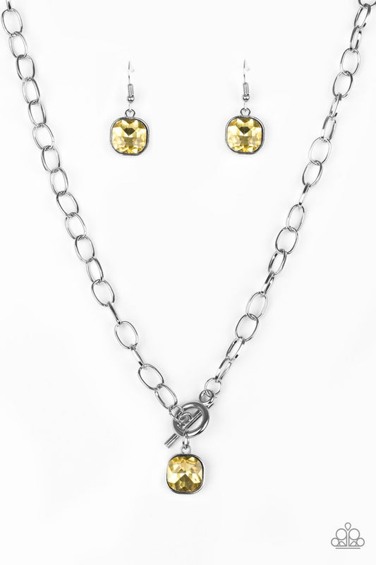 Dynamite Dazzle Yellow Paparazzi Toggle Necklace