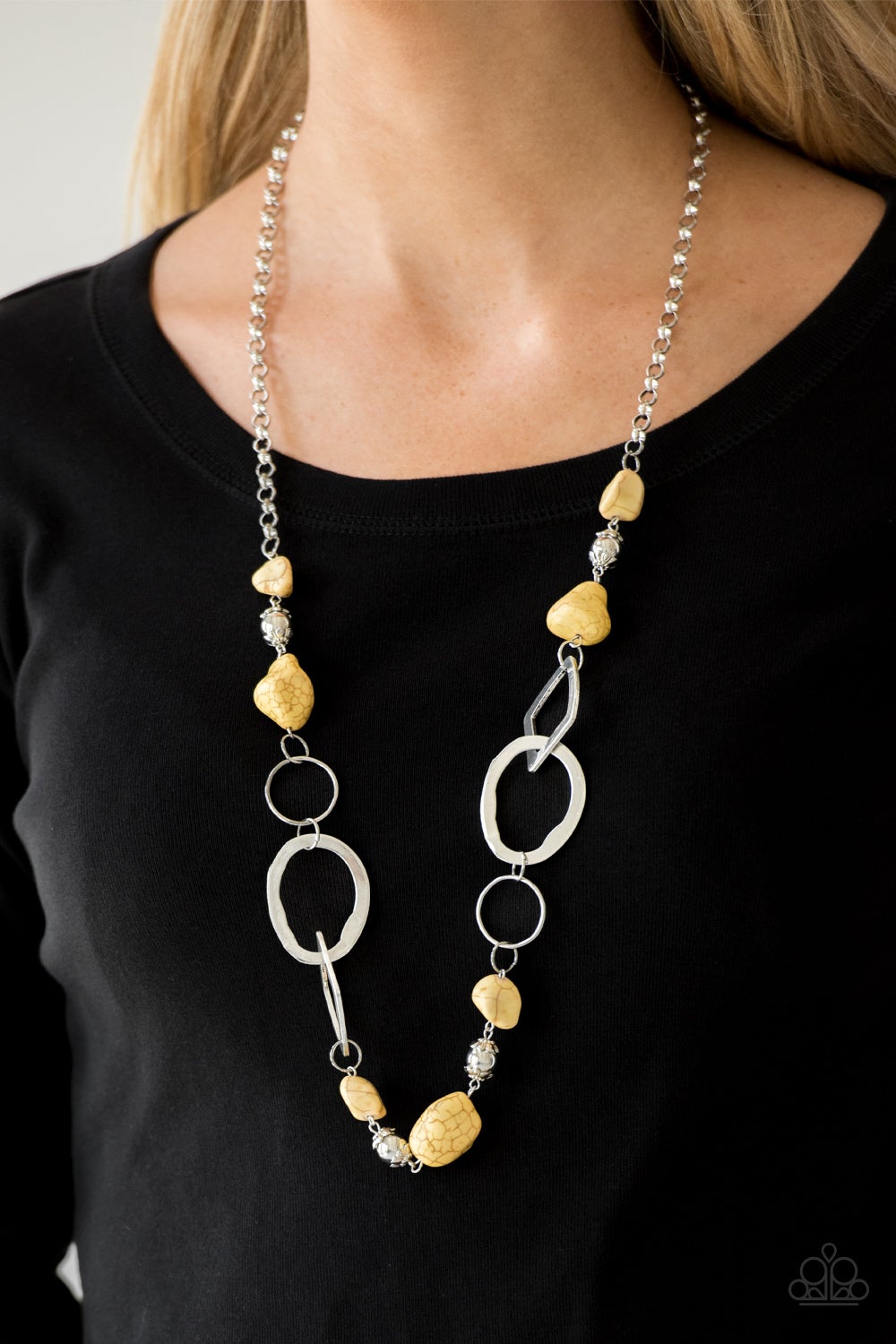 That's TERRA-ific! - Yellow Paparazzi Necklace