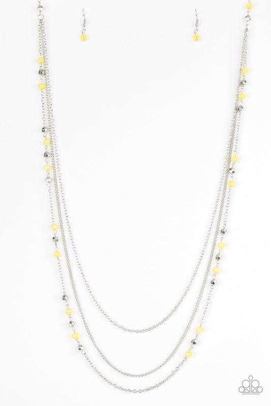Colorful Cadence Yellow Paparazzi Necklace