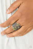 Fire and Ice - Green Paparazzi Ring