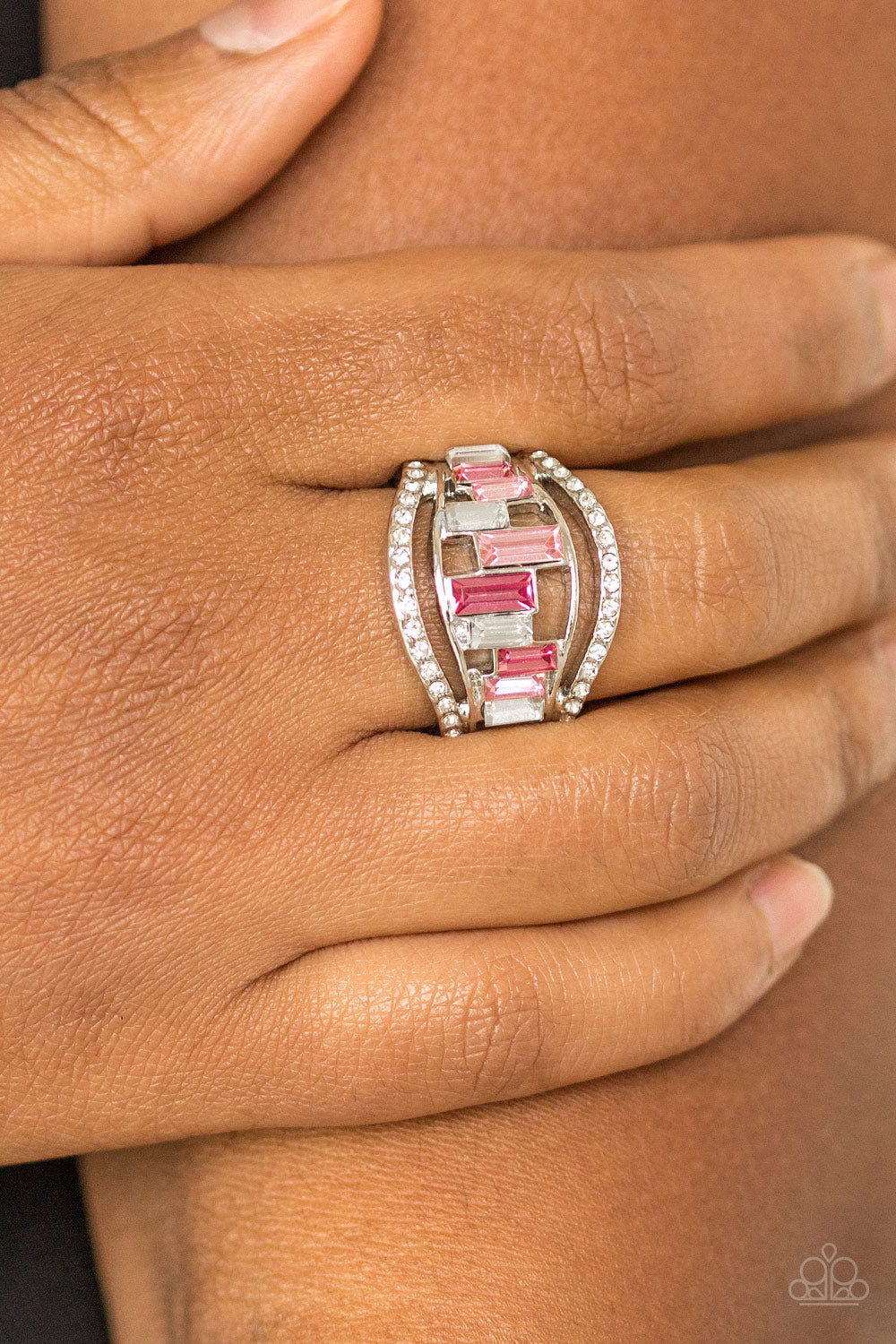 Treasure Chest Charm - Pink Paparazzi Ring