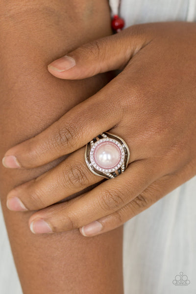 Pampered In Pearls - Pink Paparazzi Ring