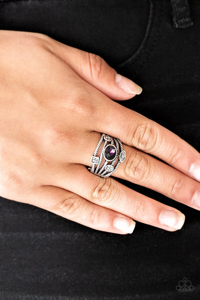 Cosmic Combo - Purple Paparazzi Ring