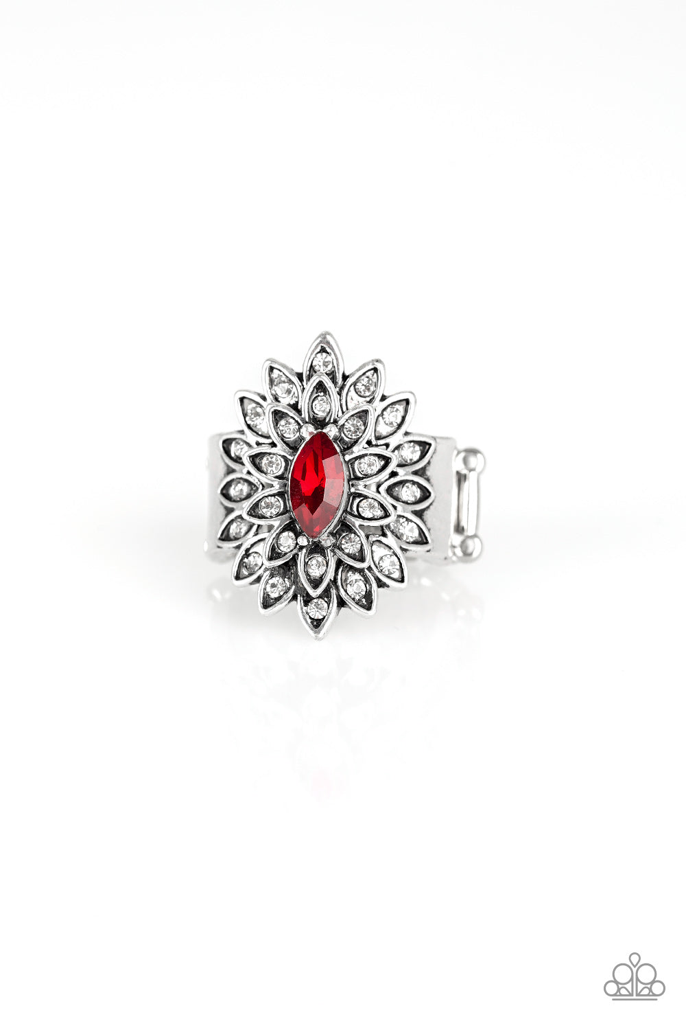 Blooming Fireworks - Red Paparazzi Ring