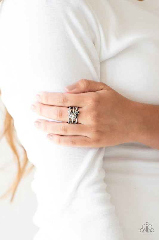 Head In The Stars - Silver Paparazzi Ring