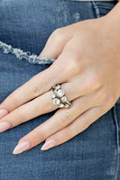 Interstellar Fashion - White Paparazzi Ring