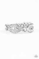 Extra Side Of Elegance - White Paparazzi Ring