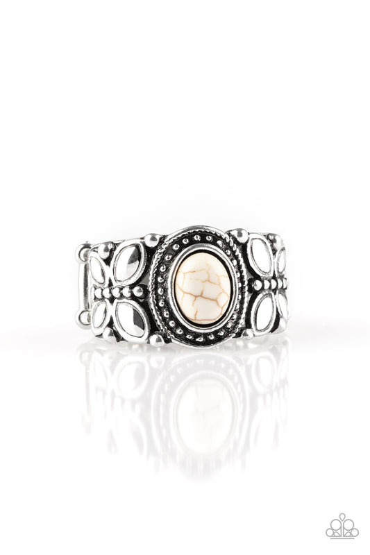 Butterfly Belle - White Paparazzi Ring