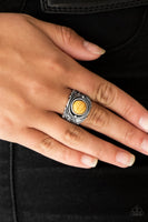 Stand Your Ground - Yellow Paparazzi Ring