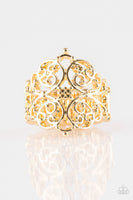 Victorian Valor - Gold Paparazzi Ring