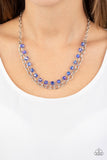 Block Party Princess - Blue Iridescent Paparazzi Necklace
