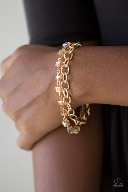 Life Of The Block Party - Gold Paparazzi Bracelet