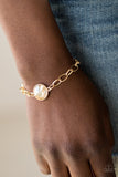 All Aglitter - Gold Paparazzi Bracelet
