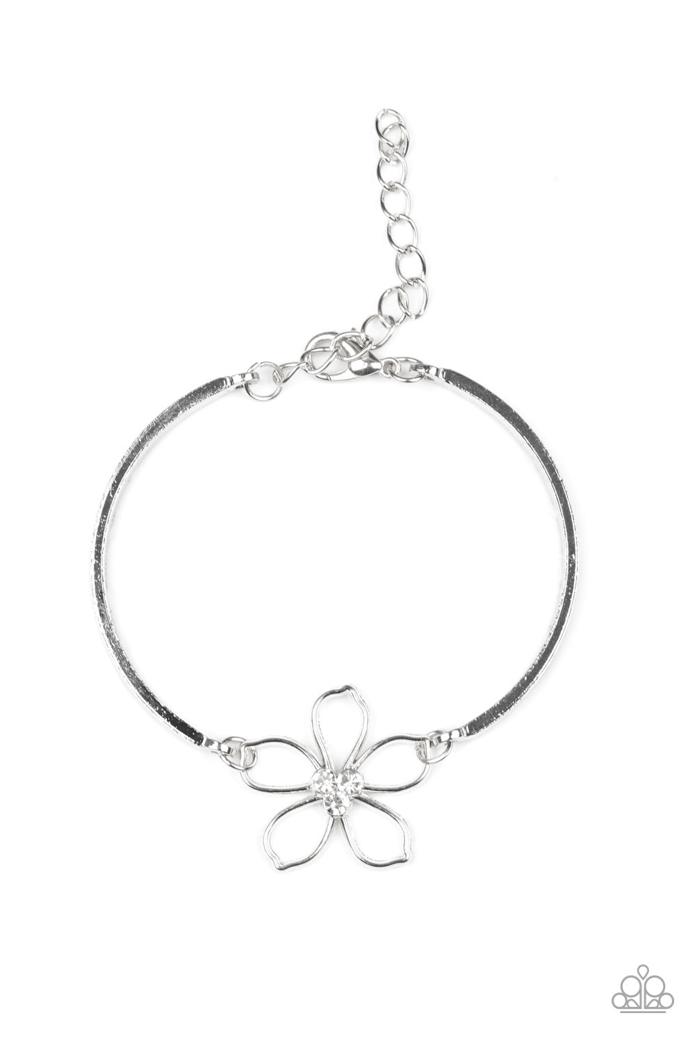 Hibiscus Hipster - White Paparazzi Bracelet