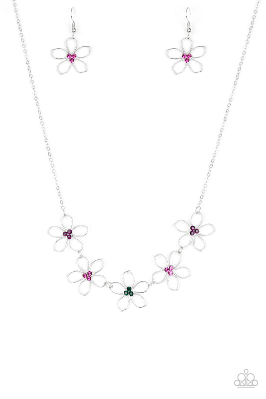 Hoppin Hibiscus - Multi Paparazzi Necklace