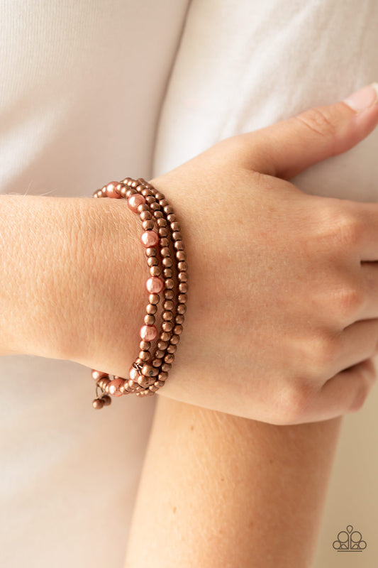 GRANDIOSE Slam - Copper Paparazzi Bracelet
