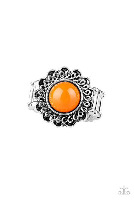 Garden Stroll - Orange Paparazzi Ring