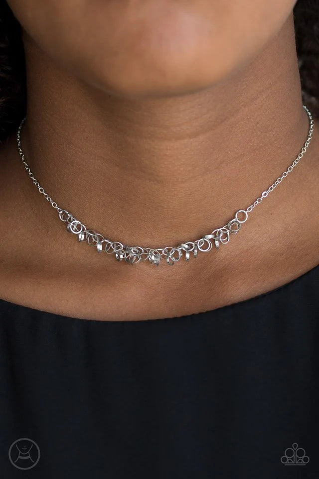 Cat Got Your Tongue Silver Paparazzi Choker Necklace