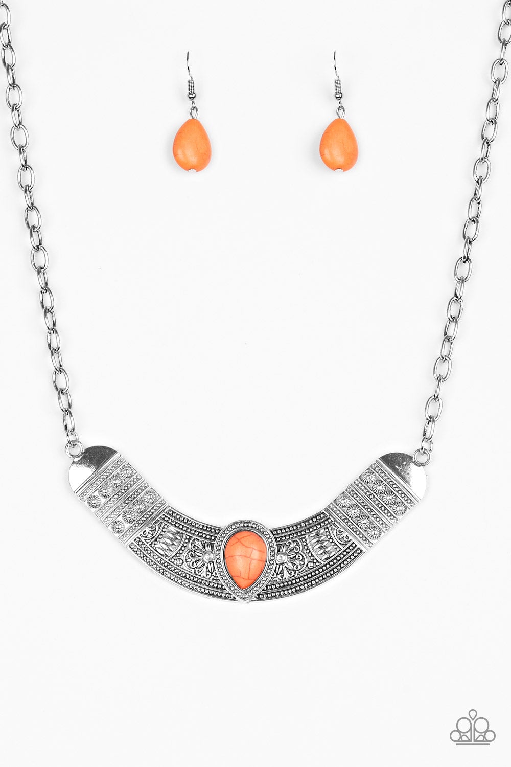 Very Venturous Orange Paparazzi Necklace