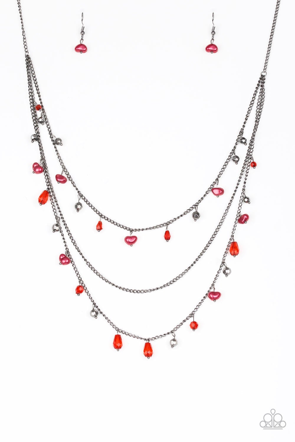 Pebble Beach Beauty Red Paparazzi Necklace