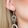Majestically Moon Child - Silver Paparazzi  Earrings
