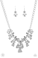 The Sands of Time - Silver Paparazzi Blockbuster Necklace