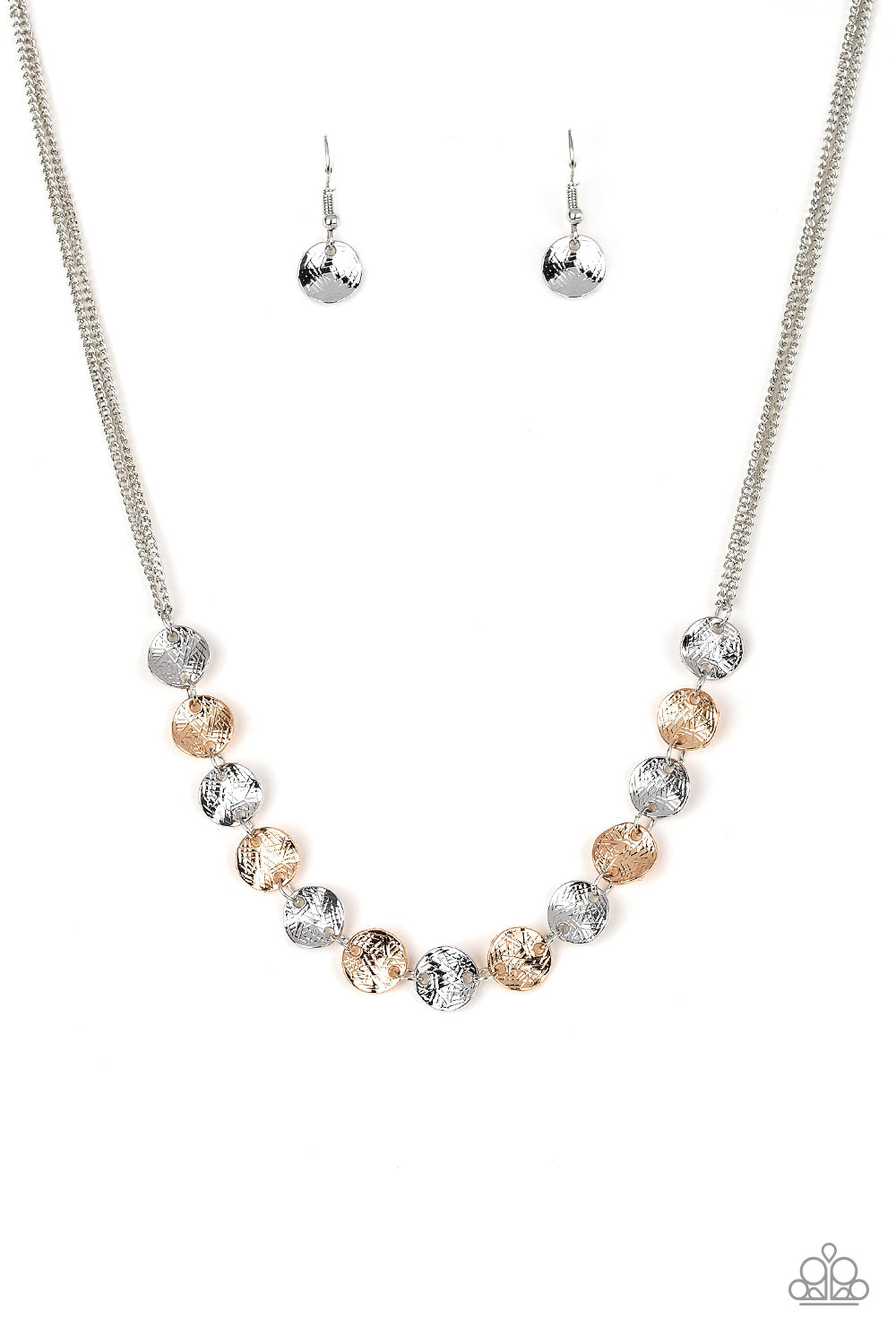 Simple Sheen - Silver Paparazzi Necklace