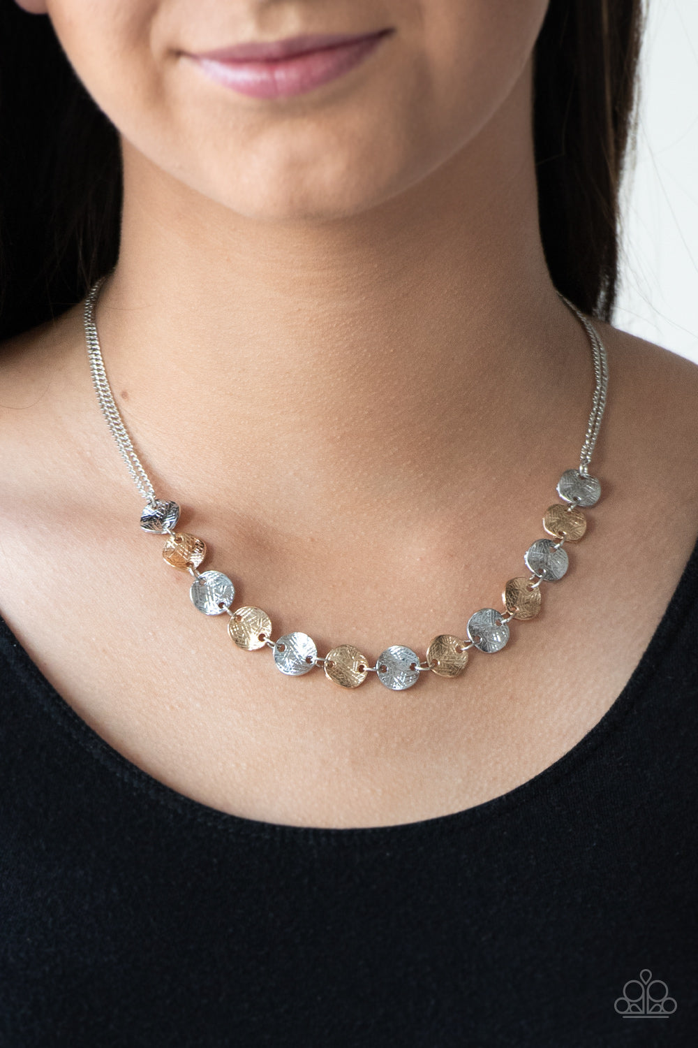 Simple Sheen - Silver Paparazzi Necklace