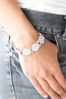 Dancing Dahlias - White Paparazzi Bracelet