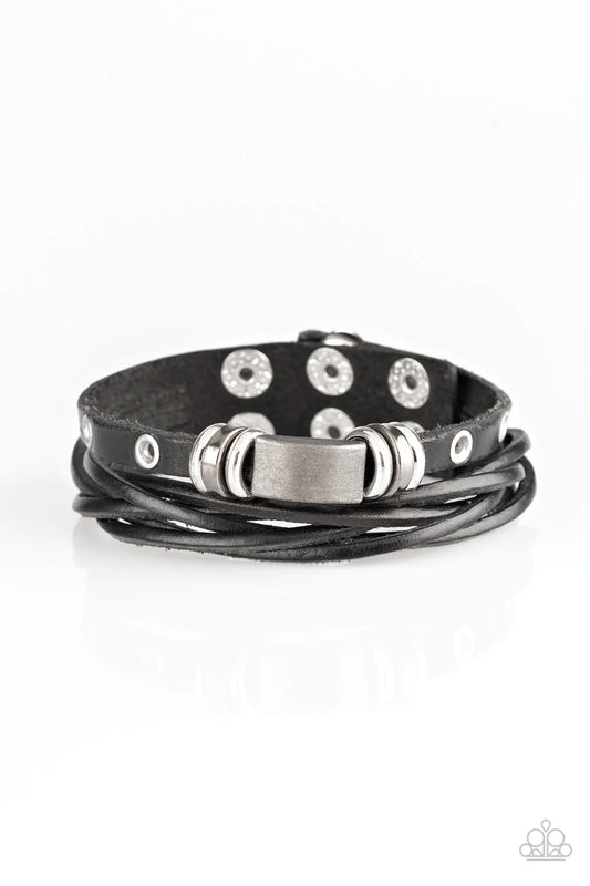 Road Rally Black Paparazzi Urban Bracelet