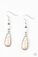 Courageously Canyon - White Hook Earrings