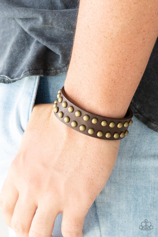 Biker Bold Brown Paparazzi Urban Bracelet