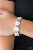 Dancing Dahlias - Silver Paparazzi Bracelet