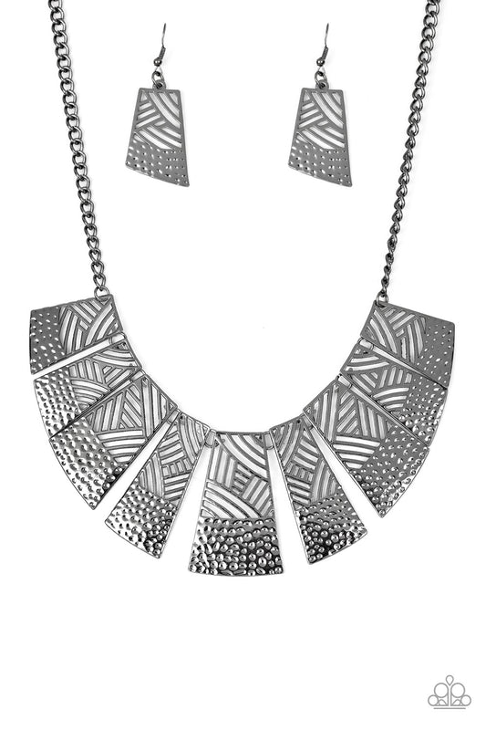 Jungle Cat Jam - Black Paparazzi Necklace
