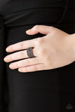 Tell Me How You Really FRILL - Black Paparazzi Ring