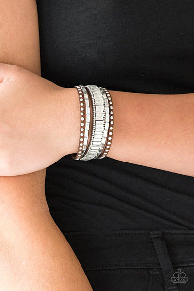 Rock Star Rocker Brown Paparazzi Urban Bracelet jemtastic jewelry