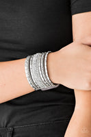 Rhinestone Rumble - Silver Paparazzi Bracelet