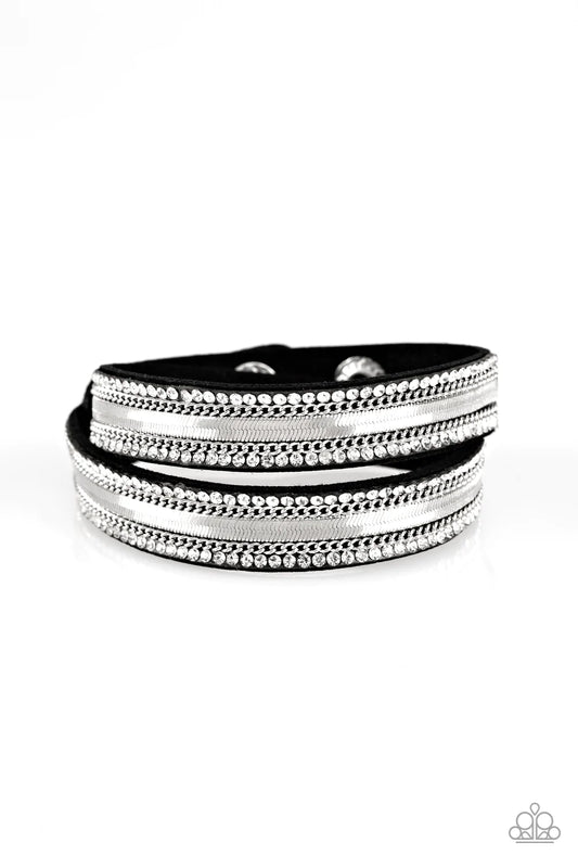 Rocker Rivalry Black Paparazzi Urban Bracelet