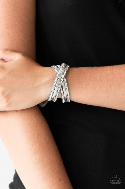 Rocker Rivalry - Silver Paparazzi Bracelet