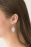 Flirty Florals - Silver Paparazzi Earrings