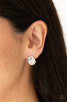 Incredibly Iconic - White Paparazzi Earrings