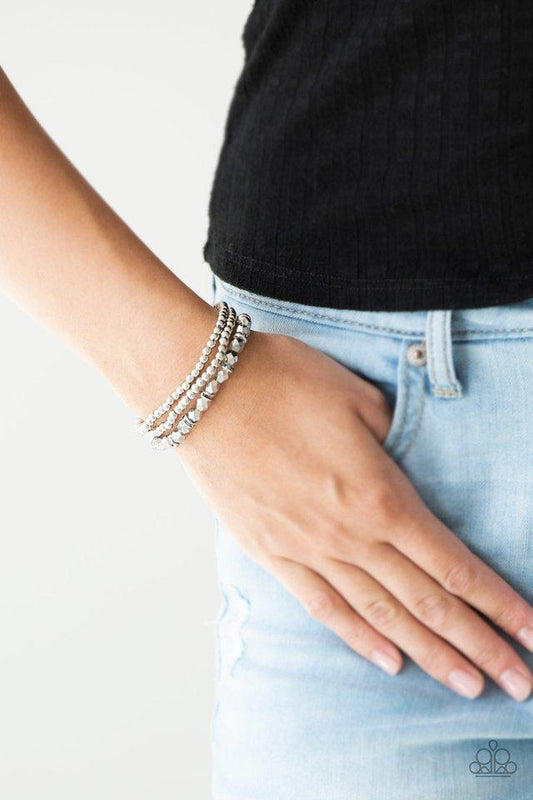 Let There BEAM Light - Silver Paparazzi Bracelet